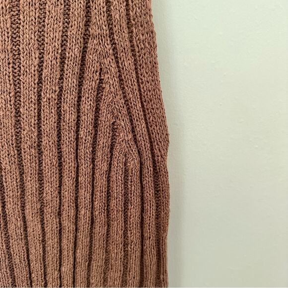 Sincerely Jules Ribbed Knit Tank Top Brown Sleeveless Sweater Large Junior - Picture 6 of 9